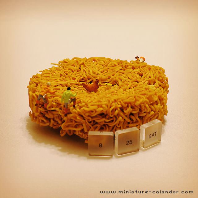 Image result for miniature calendar noodles