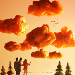 カラっとあがった夕焼け雲