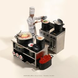 ノリノリで料理中